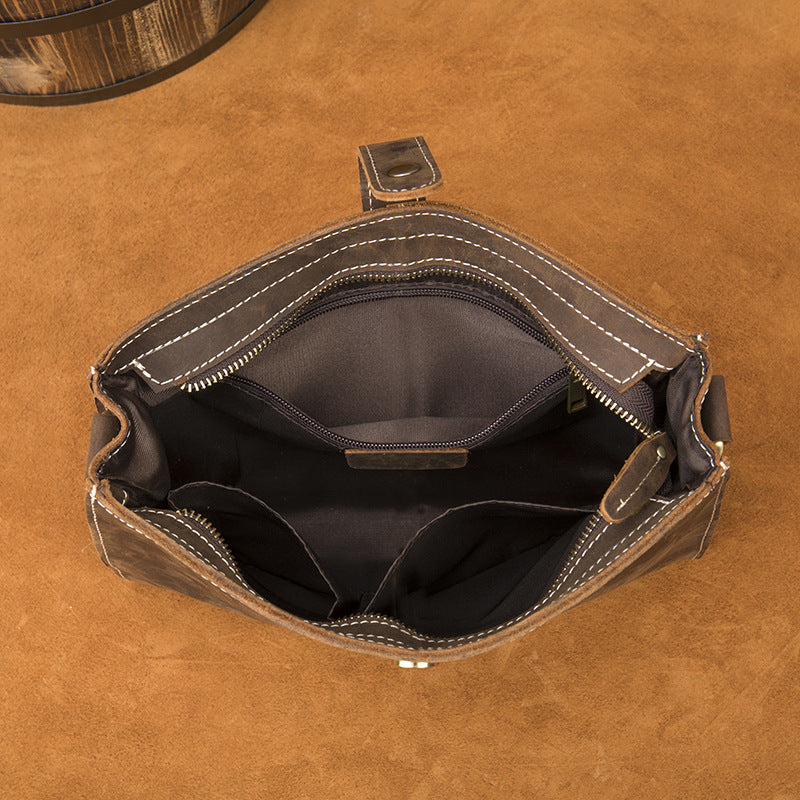 メンズ 財布牛皮本革製 レトロ 斜めがけショルダーバッグ  多機能大容量クラッチバッグ男性用ウォレット