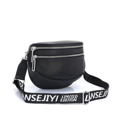 ファスナーファッション牛革ショルダーバッグ本革女性バッグスショルダーバッグ 何とでも合う