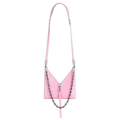 V型チェーンバッグわきの下バッグ本革ショルダーバッグおしゃれレディースバッグ