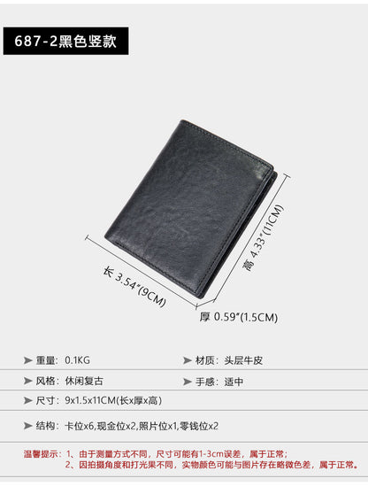 メンズ長財布 なめし 皮高品質小銭入れ誕生日プレゼント贈り物男性用ウォレット