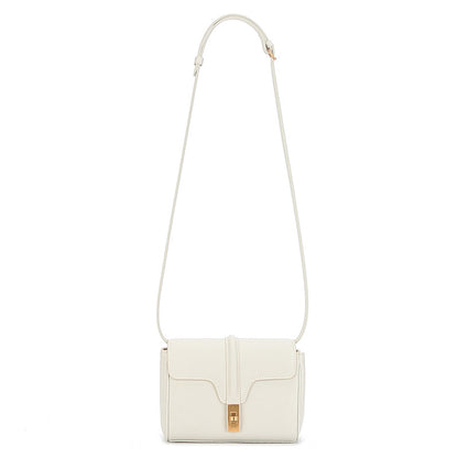 レトロ風本革レディースバッグ純色ショルダーバッグ斜めがけバッグ 何とでも合う