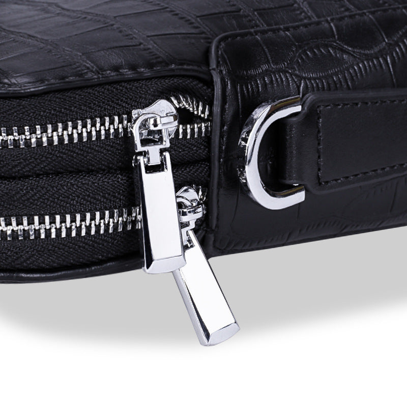Men's Handbag Fashion Shoulder Bag Genuine Cowhide Leather Computer Bag Business Large Capacity Crossbody Briefcase 