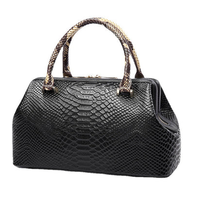 Women's Handbag Cowhide Shoulder Bag Large Capacity Genuine Leather Crossbody Ladies Bag Crocodile Pattern Commuting OL