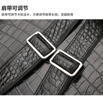 Crocodile Belly Skin Men's Backpack Large Capacity Business Commuting Casual Business Travel Bag 