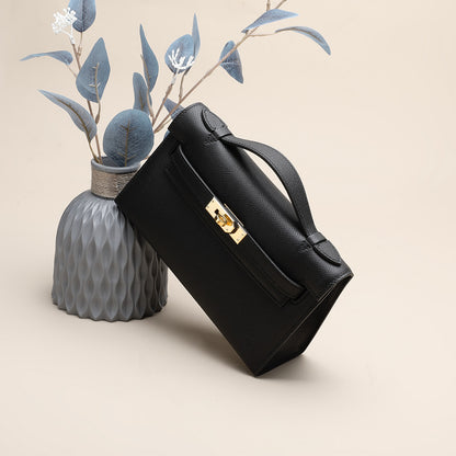 レディース ハンドバッグ 牛革ぎゅうかわ  手のひらのすじ 口金 kellyバッグ  ファッション