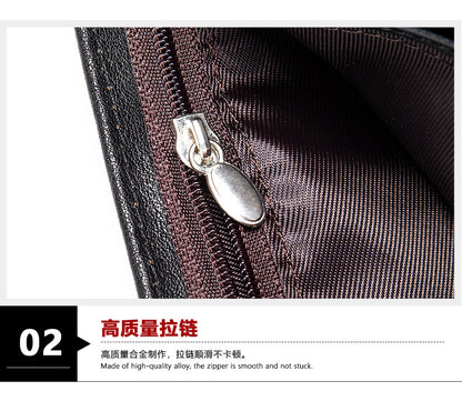 メンズ短財布 牛皮本革製 レトロ 多機能男性用ウォレット