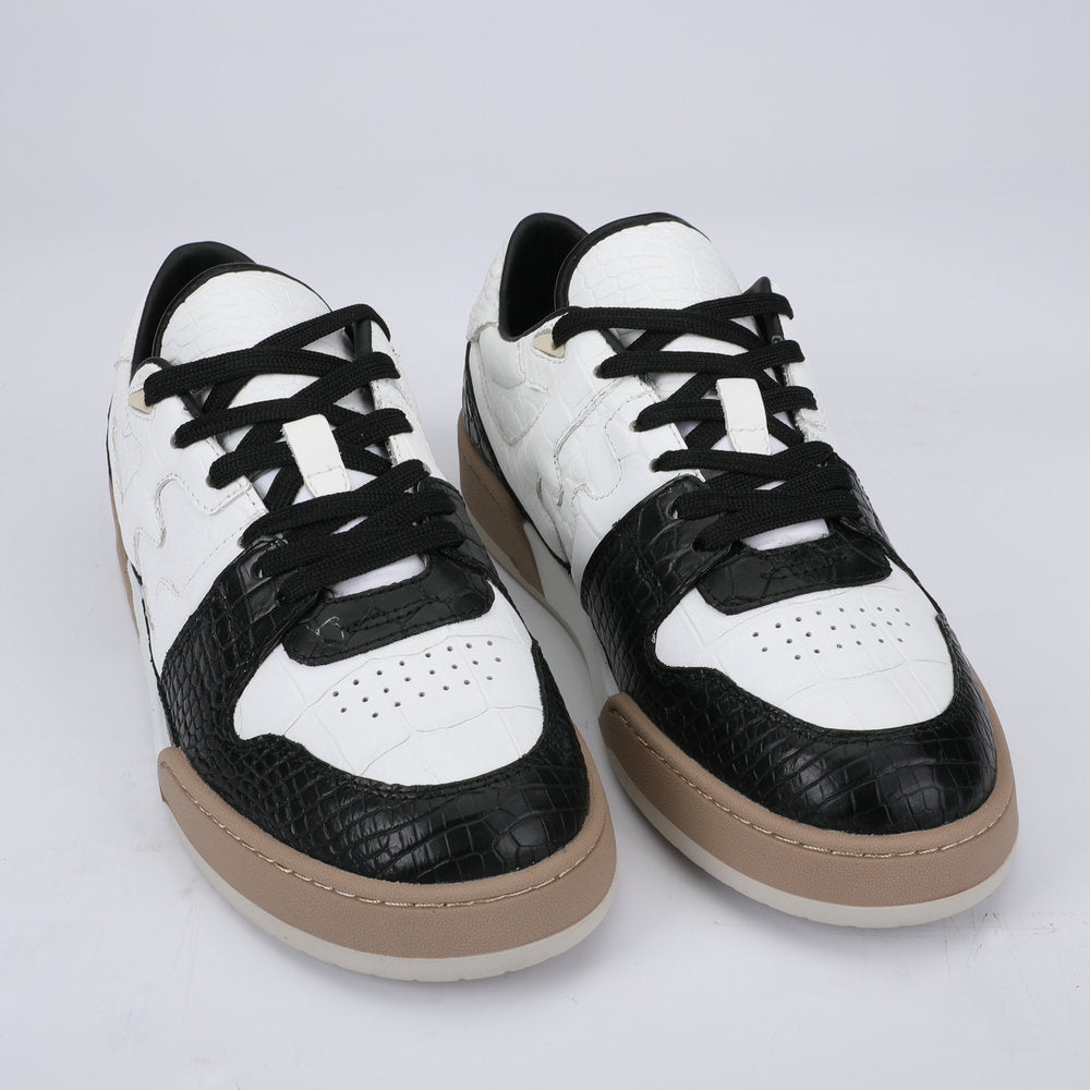 2023 New Crocodile Skin Genuine Leather Men's Shoes Fashion Casual Sports Shoes 
