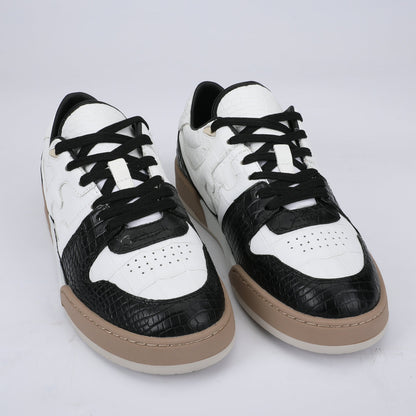 2023 New Crocodile Skin Genuine Leather Men's Shoes Fashion Casual Sports Shoes 