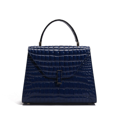 ワニ柄 レザートートバッグ亮面高級感ハンドバッグショルダーバッグ2wayバッグ女性