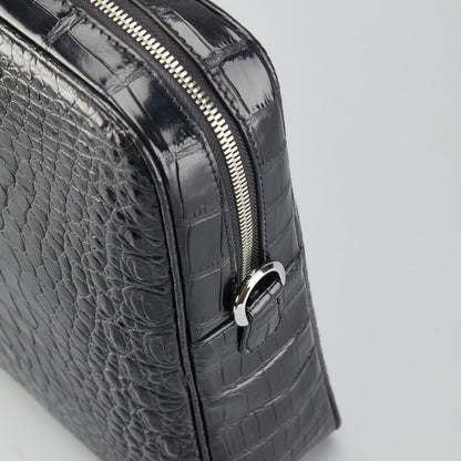 シャム鰐皮 本革メンズブリーフケース ハンドバッグ カジュアル 出張 通勤 ビジネスバッグ オフィスバッグ  ファイルバッグ 手提げかばん