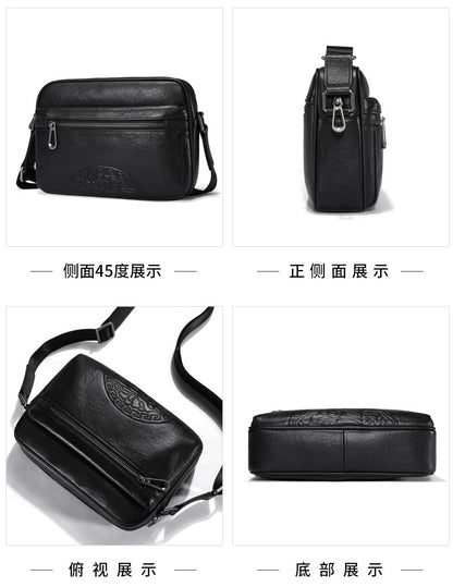 メンズ斜めがけバッグ 本革製牛皮 ファッション ビジネスカジュアルショルダーバッグ