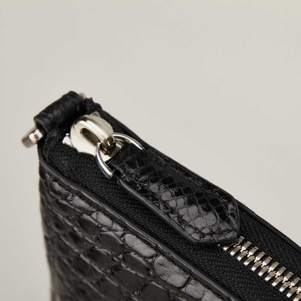 Siamese Crocodile Skin Men's Bag Genuine Leather Business Casual Handbag 