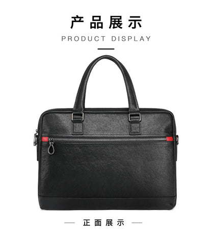メンズブリーフケース ハンドバッグ 牛皮本革製 ビジネス カジュアル斜めがけバッグ