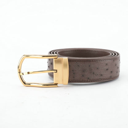 メンズベルト南アフリカ ダチョウの皮 本革製 高品質 おしゃれカジュアル男性用ベルト