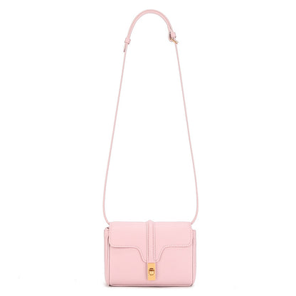 レトロ風本革レディースバッグ純色ショルダーバッグ斜めがけバッグ 何とでも合う