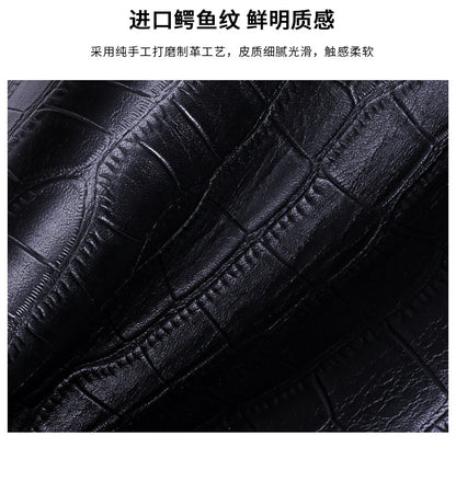 Men's Handbag Fashion Shoulder Bag Genuine Cowhide Leather Computer Bag Business Large Capacity Crossbody Briefcase 