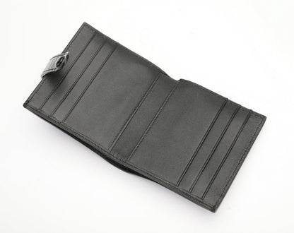 Siamese Crocodile Skin Wallet Men's Short Wallet Genuine Leather Small Lightweight Multifunctional Card Bag Wallet 