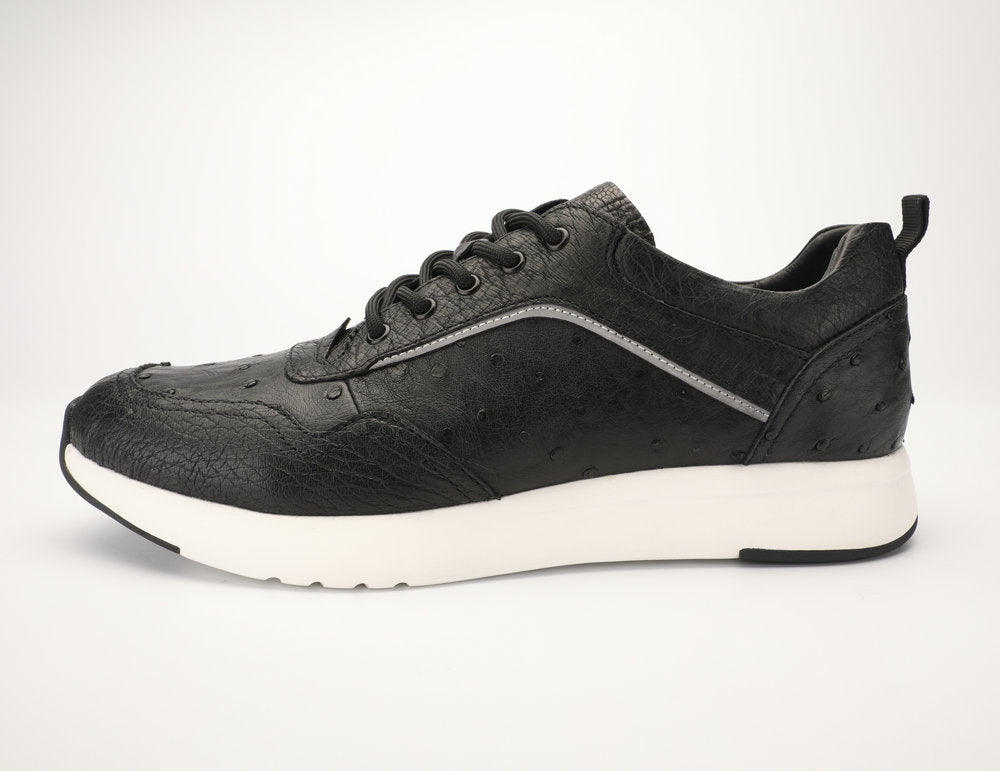 ダチョウ皮 男性靴 本革シンプル ファッション カジュアルシューズ