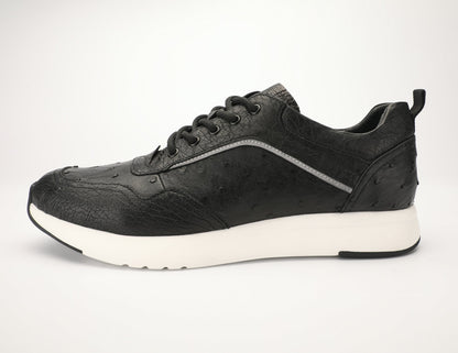 ダチョウ皮 男性靴 本革シンプル ファッション カジュアルシューズ