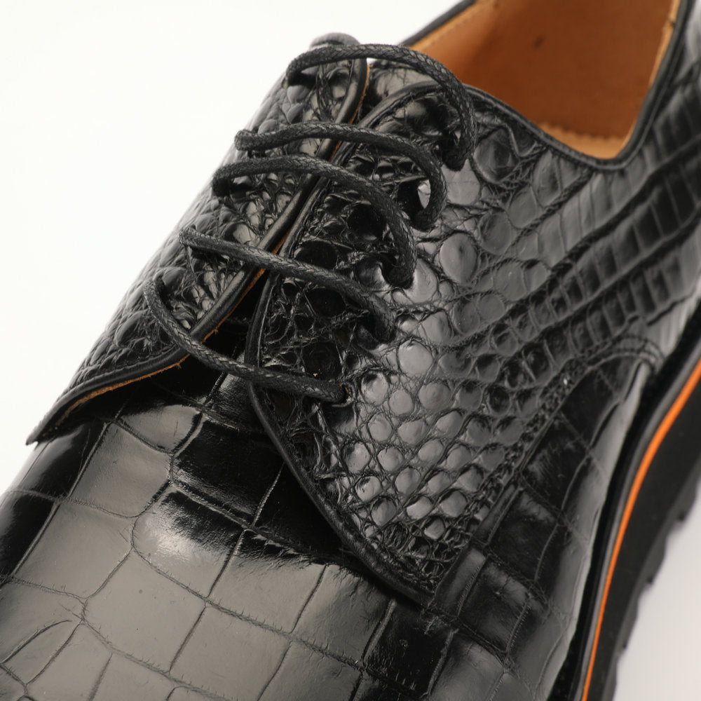 新型ワニ皮メンズ革靴 本革カジュアル厚底 滑り止め ビジネスシューズ