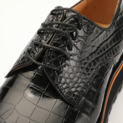 新型ワニ皮メンズ革靴 本革カジュアル厚底 滑り止め ビジネスシューズ