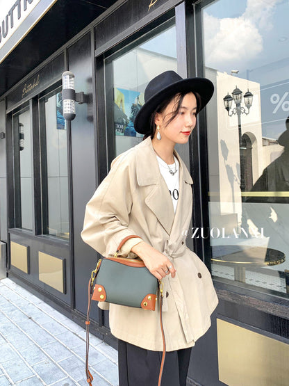 Women's handbag Luxury cowhide bag Genuine leather shoulder bag Crossbody bag Goes with anything