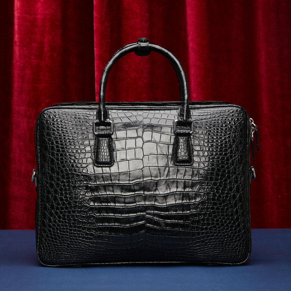 シャム鰐皮 本革メンズブリーフケース ハンドバッグ カジュアル 出張 通勤 ビジネスバッグ オフィスバッグ  ファイルバッグ 手提げかばん