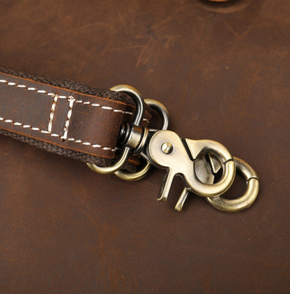 メンズ 財布牛皮本革製 レトロ 斜めがけショルダーバッグ  多機能大容量クラッチバッグ男性用ウォレット