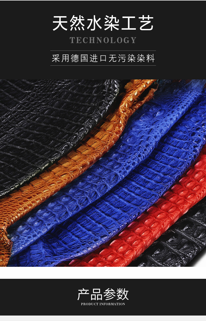 Men's Belt Crocodile Skin Genuine Leather Automatic Buckle Fashion Casual High Quality Men Belt 