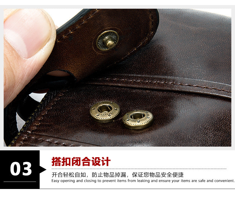 メンズ短財布 牛皮本革製 レトロ RFID盗難防止 カードバッグ