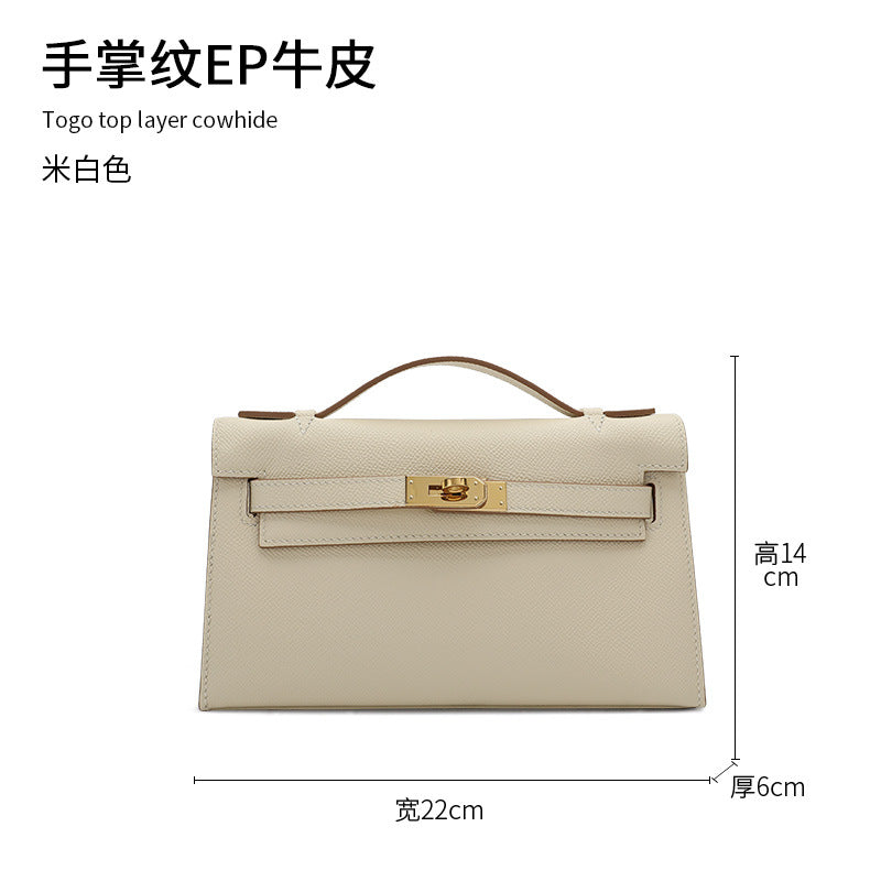 レディース ハンドバッグ 牛革ぎゅうかわ  手のひらのすじ 口金 kellyバッグ  ファッション