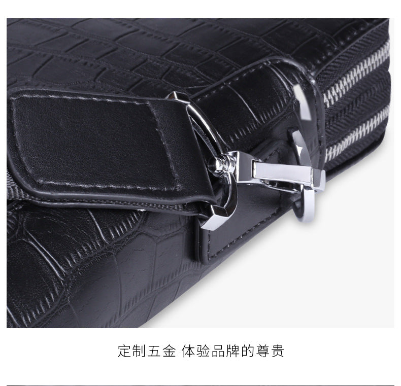 Men's Handbag Fashion Shoulder Bag Genuine Cowhide Leather Computer Bag Business Large Capacity Crossbody Briefcase 