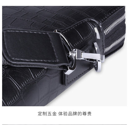 Men's Handbag Fashion Shoulder Bag Genuine Cowhide Leather Computer Bag Business Large Capacity Crossbody Briefcase 