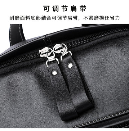 Men's backpack genuine cowhide leather Korean simple fashion casual travel bag computer bag 