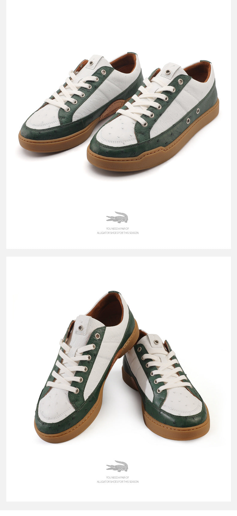 南アフリカ ダチョウの皮 本革 メンズスニーカー スポーツカジュアルシューズ 平底靴