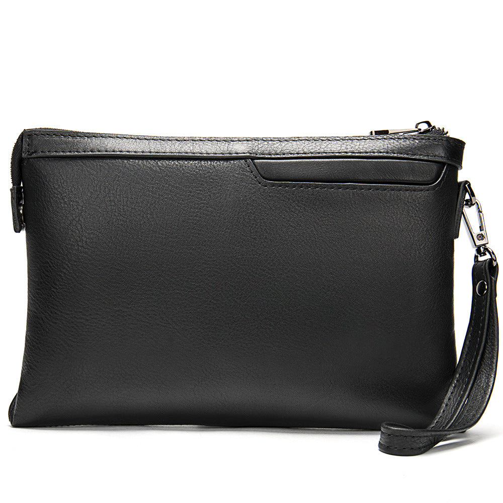 メンズクラッチバッグ 牛皮 本革製 韩国ファッション ビジネス男性用手首バッグ