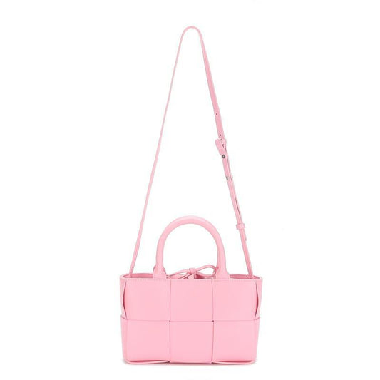 本革レディースバッグ純色ショルダーバッグチェック通勤斜め掛けバッグ編むバッグ 何とでも合う