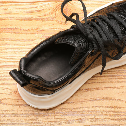 ワニ腹の皮メンズ靴本革革靴	ファッションスポーツカジュアルシューズ