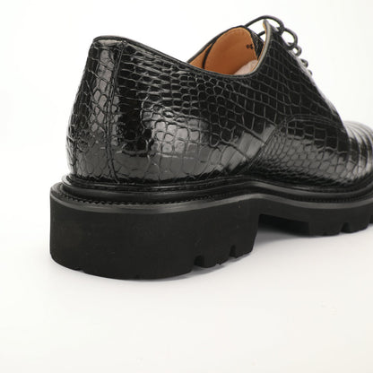 新型ワニ腹の皮メンズ革靴 本革 高品質 厚底 ビジネスシューズ