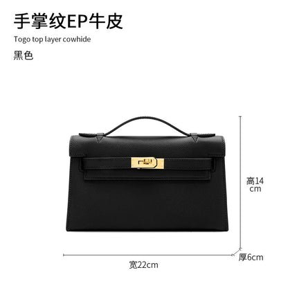 レディース ハンドバッグ 牛革ぎゅうかわ  手のひらのすじ 口金 kellyバッグ  ファッション