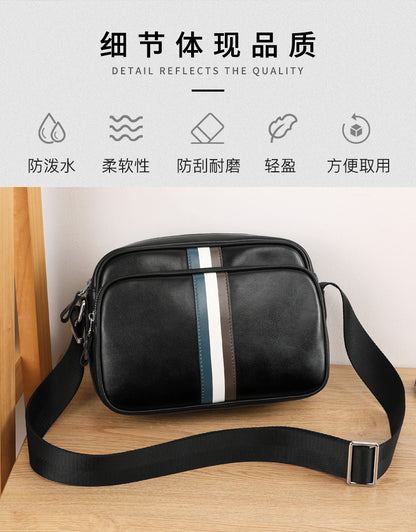 メンズショルダーバッグ 牛皮本革製 ビジネスファッション 大容量 斜めがけバッグ