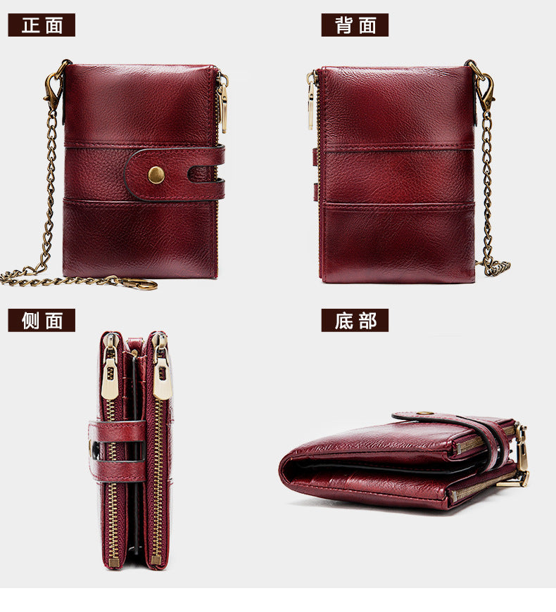 メンズ短財布 牛皮本革製 レトロ RFID盗難防止 カードバッグ