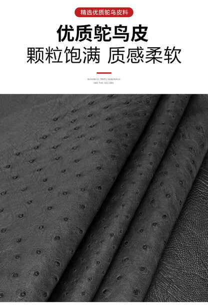 ダチョウの皮メンズベルト本革ビジネスカジュアル自動バックル幅3.4cm高品質男性ベルト