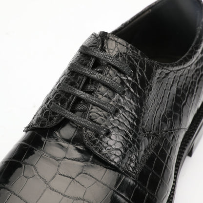メンズ革靴 本革製 ワニ腹の皮 滑り止め 耐摩耗ビジネス シューズ正装スーツシューズ