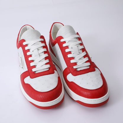 2023 New Ostrich Skin Men's Sneakers Genuine Leather Casual Fashion Men's Shoes 