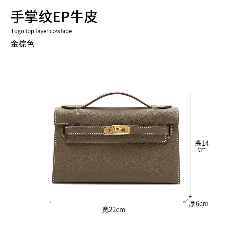 レディース ハンドバッグ 牛革ぎゅうかわ  手のひらのすじ 口金 kellyバッグ  ファッション