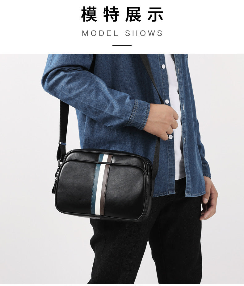 メンズショルダーバッグ 牛皮本革製 ビジネスファッション 大容量 斜めがけバッグ