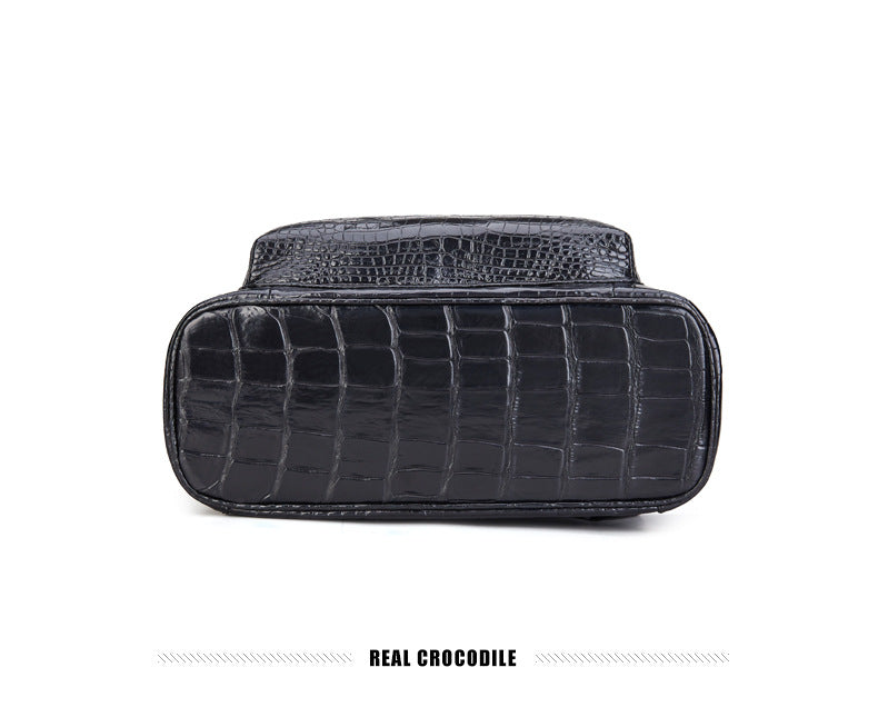 Crocodile Belly Skin Men's Backpack Large Capacity Business Commuting Casual Business Travel Bag 
