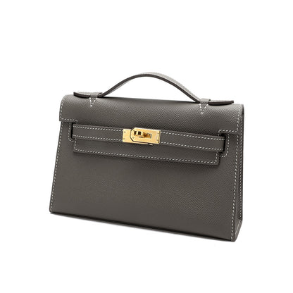 レディース ハンドバッグ 牛革ぎゅうかわ  手のひらのすじ 口金 kellyバッグ  ファッション