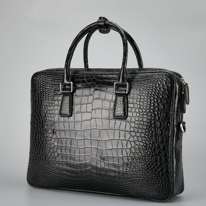 シャム鰐皮 本革メンズブリーフケース ハンドバッグ カジュアル 出張 通勤 ビジネスバッグ オフィスバッグ  ファイルバッグ 手提げかばん